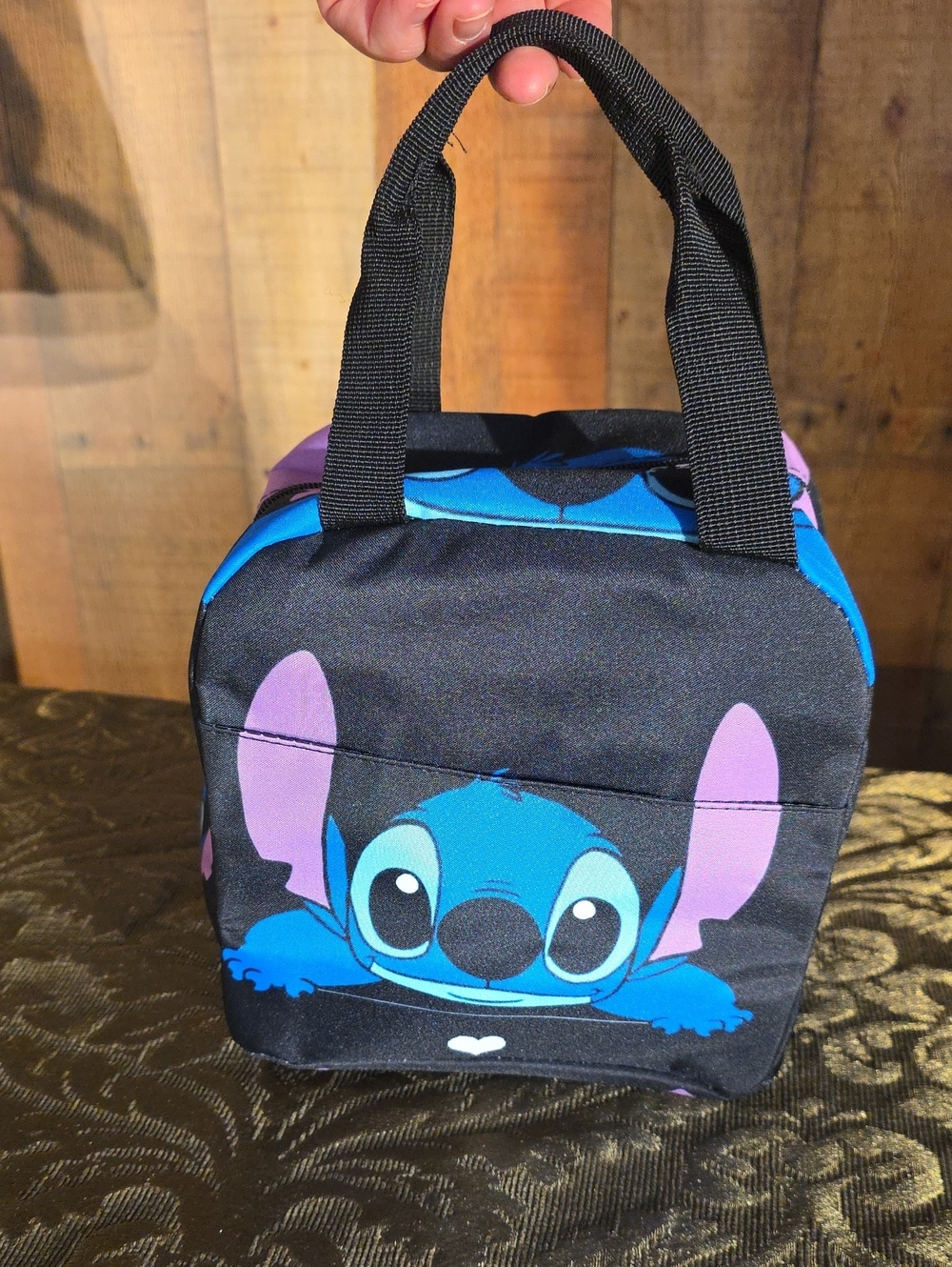 Stitch Insulated Lunch Tote - Blue & Black